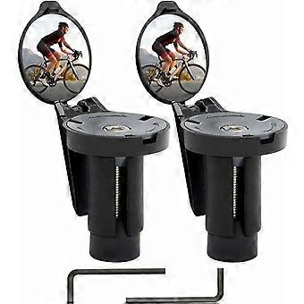 Confezione da 2 specchietti per bicicletta per scooter elettrico Retro Scooter Manubrio elettrico Specchio convesso Manubrio 360 Regolabile HD Specchio per bicicletta Bici da strada
