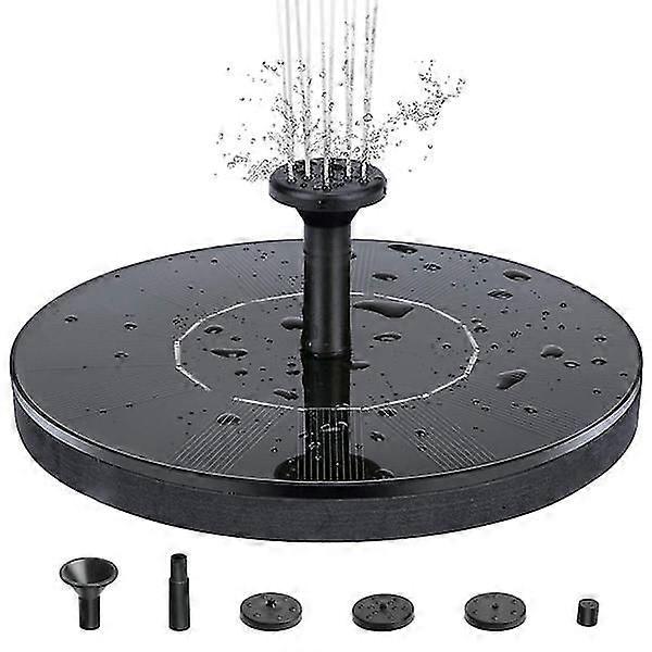 Vattenfontän solcellsdriven 16 cm - svart