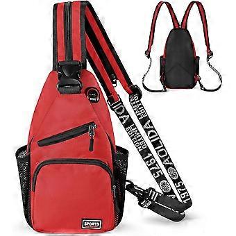 Convertible Sling Backpack for Women and Men, 12.6-Inch Crossbody Bag with Headphone Port, Fits 7.9-Inch Tablet, Lightweight Chest Daypack for Travel 