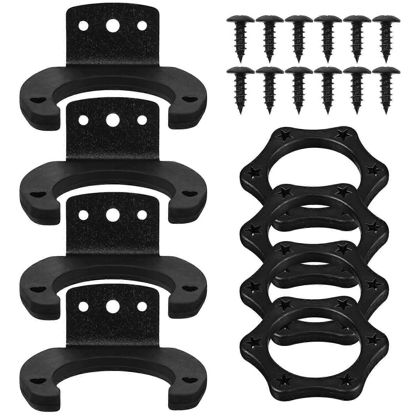 4 Sets Microphone Accessories Including Microphone Wall Holders Hexagonal Microphone Rings