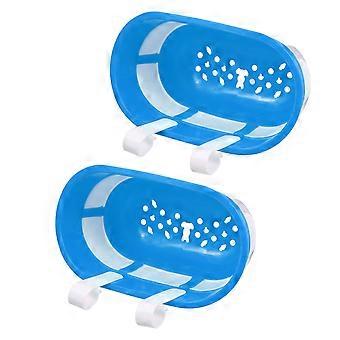 Kids Bike Basket Front Handlebar Storage Box for Scooter 2Pcs Blue Plastic