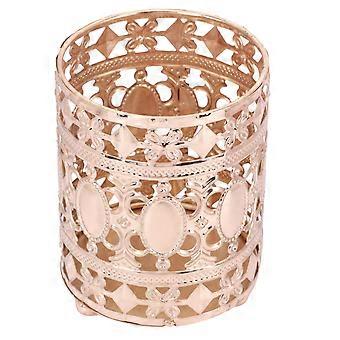 Metal Storage Holder Hollow Pattern Makeup Brushes Holder for Storage Use 1Pcs