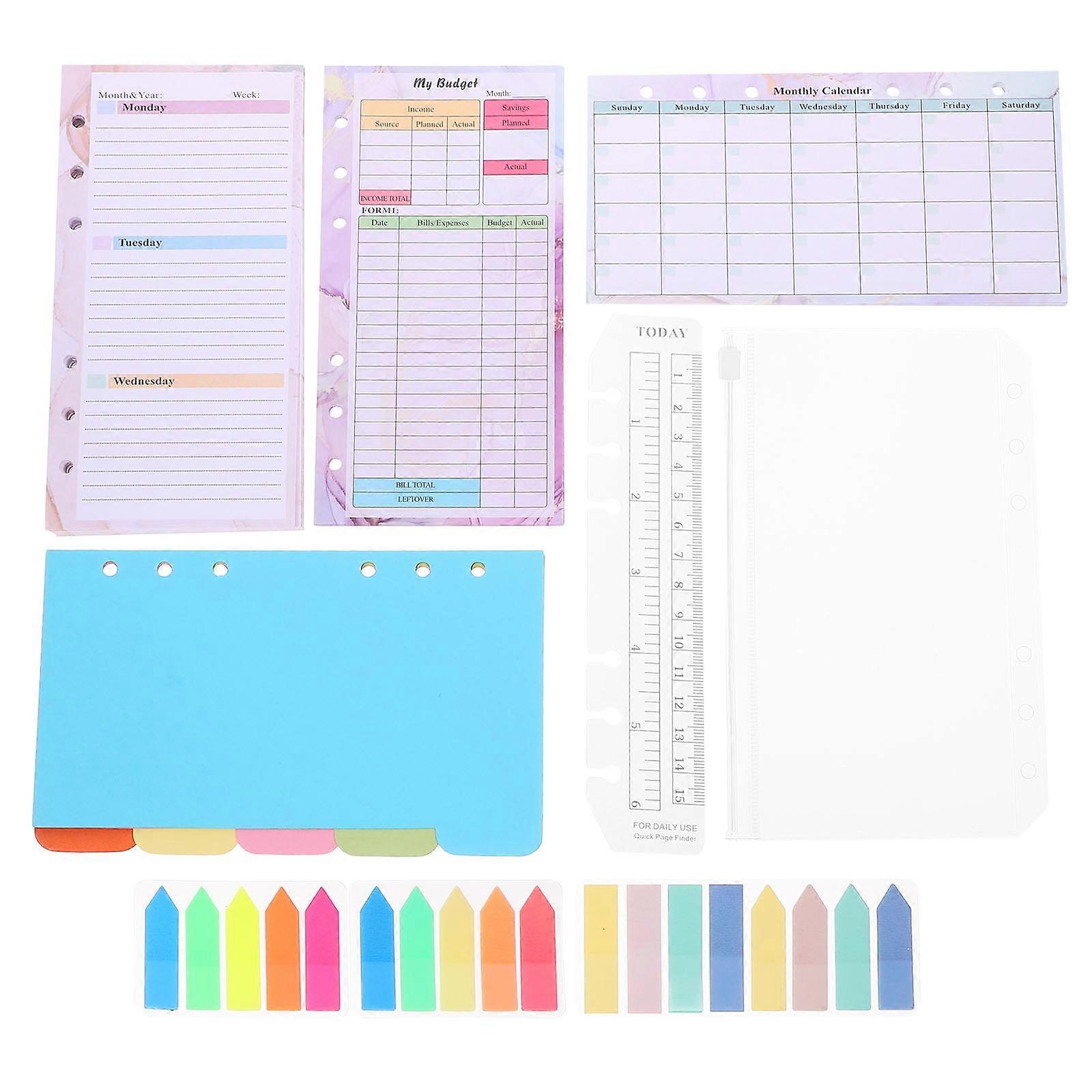 Compact Planner Papers for Convenient Writing 1Set Replaceable Sheets