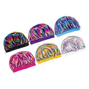 Elastic Kids Hair Bonnet 6Pcs for Sleeping Colorful Polyester