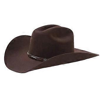 Klassieke fedora's, cowboyhoeden voor op reis, hoeden met brede rand, western cowboyhoeden voor jongens, mannen en volwassenen, cowboyhoeden bruin 26-27