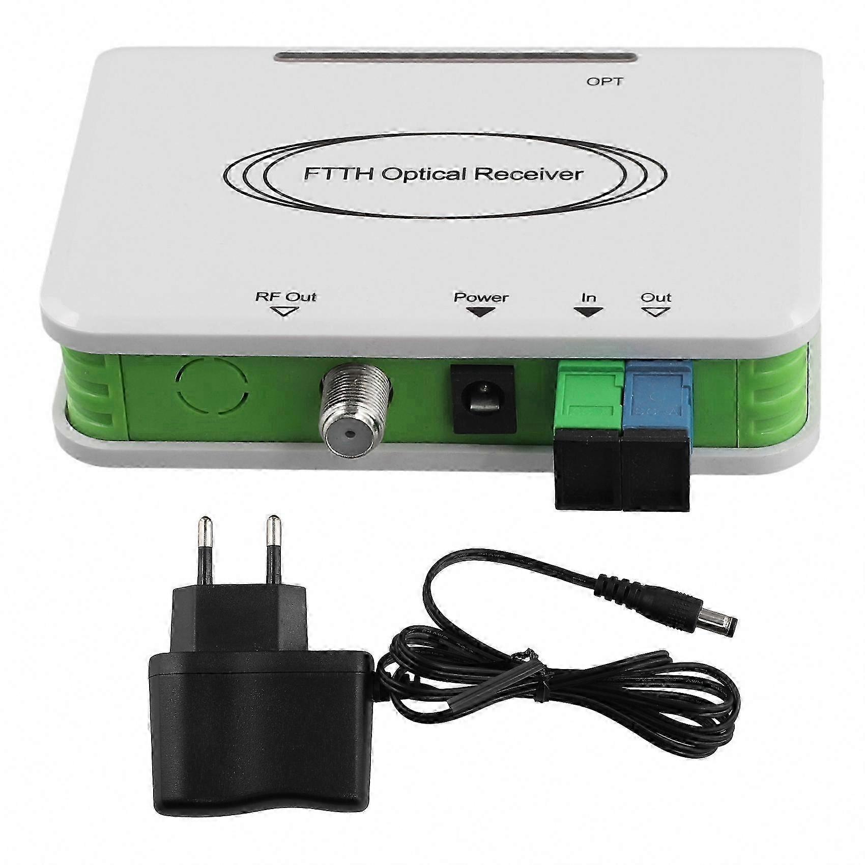 Active FTTH Optical WDM Receiver ONU & Triplexer Node with SC/APC(B) Connector, EU Plug