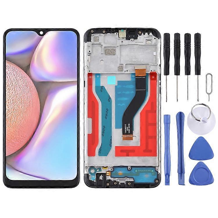 LCD Screen for Galaxy A10s Digitizer Full Assembly with Frame - Black