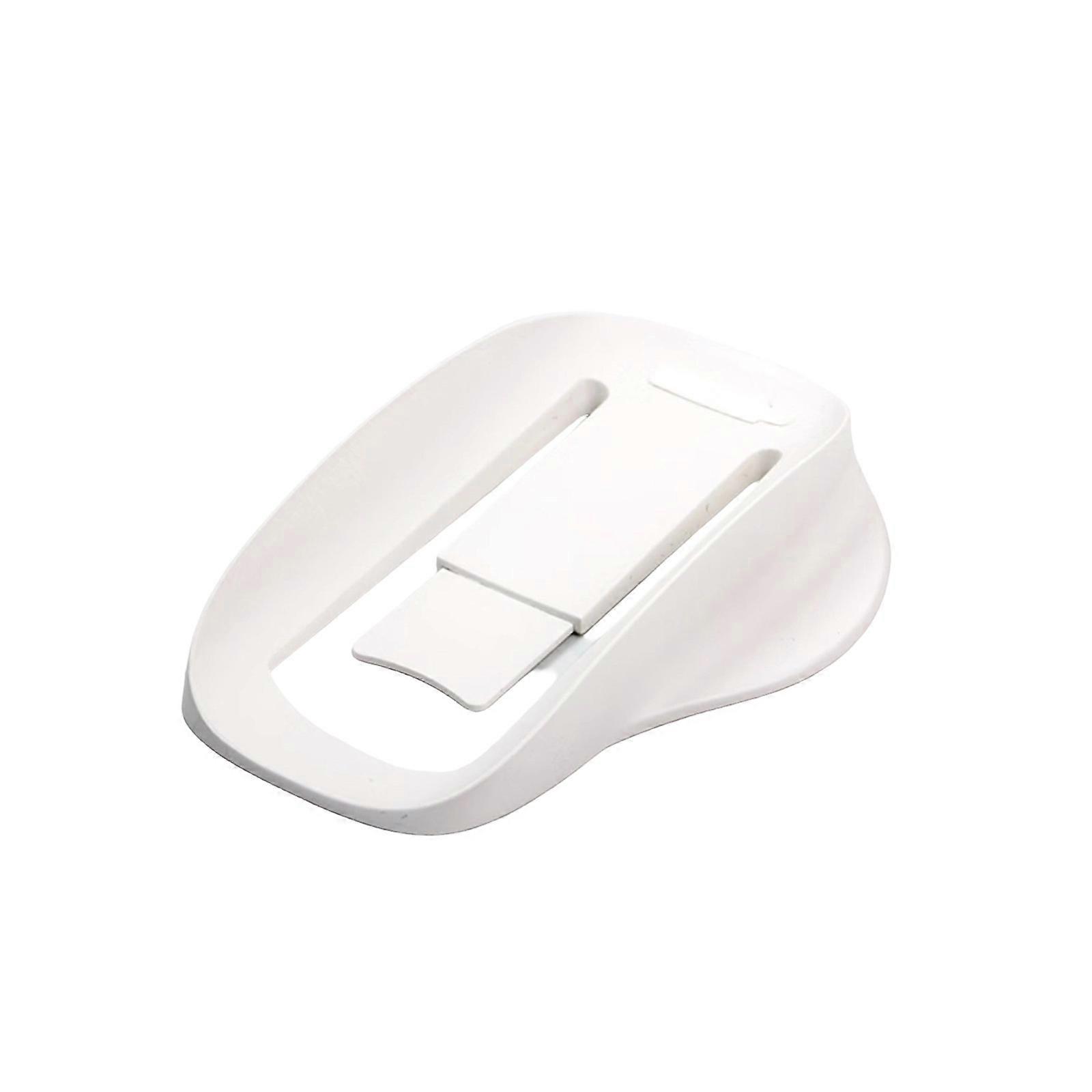 Lightweight White Plastic Mouse Stand with Dedicated Storage Place, Open Frame Structure and Straightforward Access Between Work Tasks Multicolor