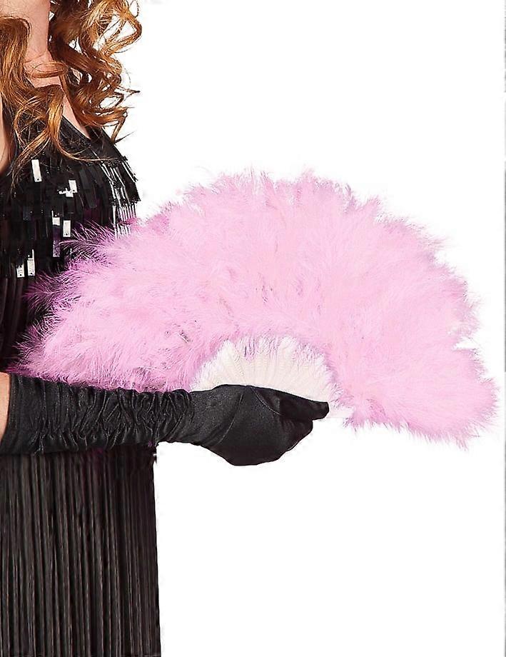 Pink feather fan 25 cm