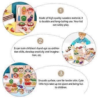 1 Set Kids Simulation Wooden Toy Cutting Toys Set Kdis Early Educational Toys