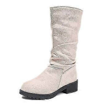 Mädchen-Winterstiefel mit Plüschfutter, dicker Schaft, Prinzessinnenstil