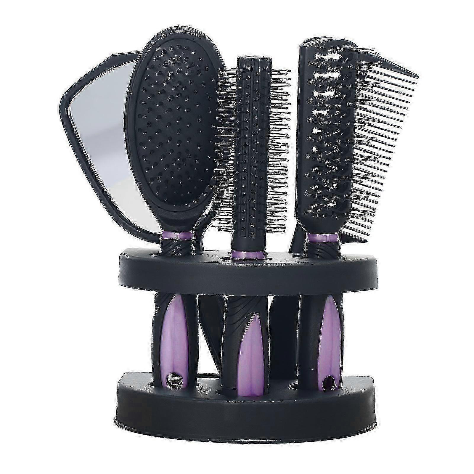 Salon-Grade 5-Piece Comb & Mirror Set