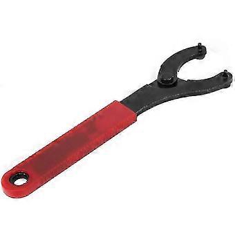 Clé à molette pour boîtier de pédalier de vélo, outil de réparation en acier avec poignée en caoutchouc, qualité supérieure.