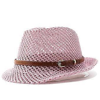 Popular spring and summer new idyllic outdoor travel shading hollow foreign style jazz straw hat men's and women's denim hat