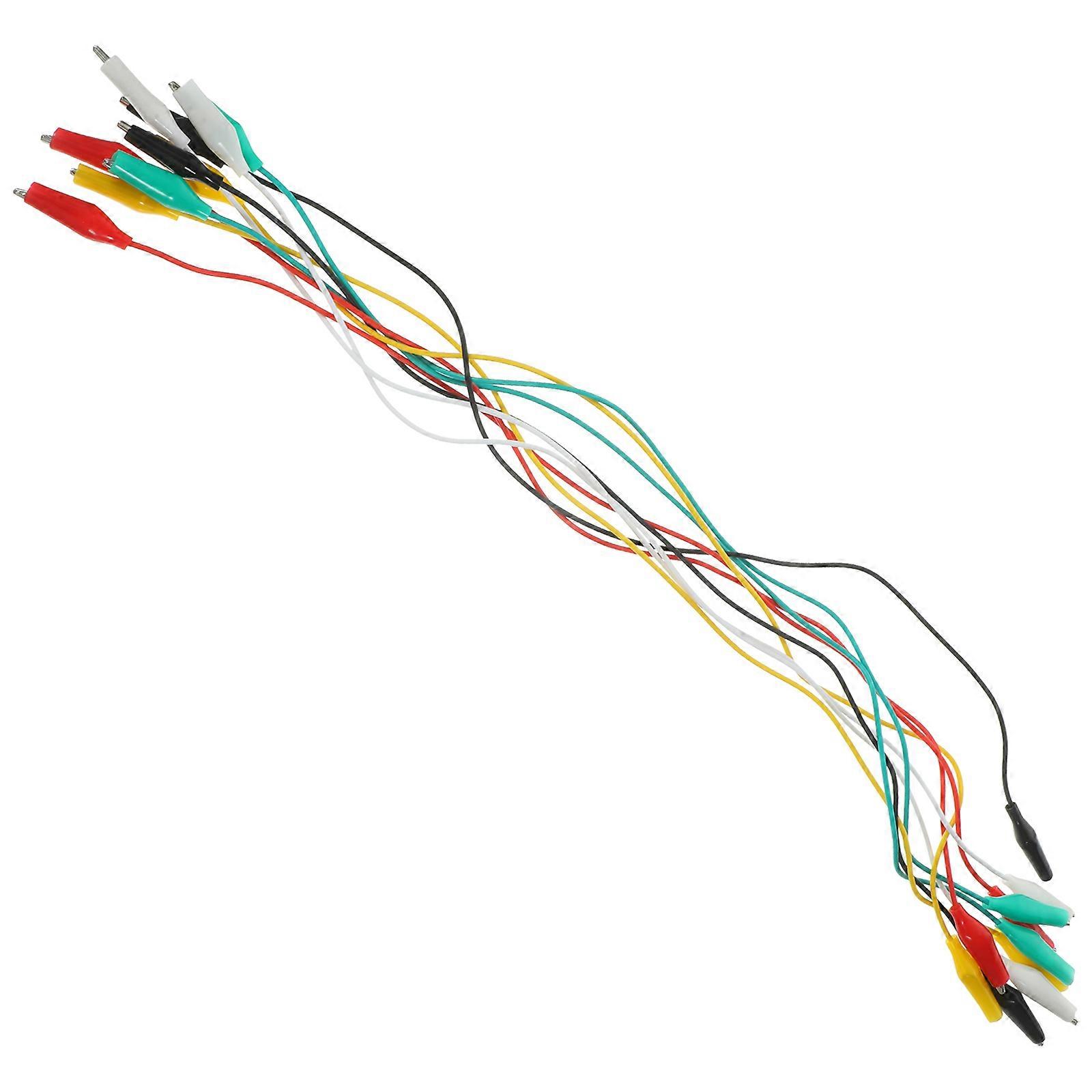 Electrical Test Leads with Clips for Testing Use 10Pcs Set