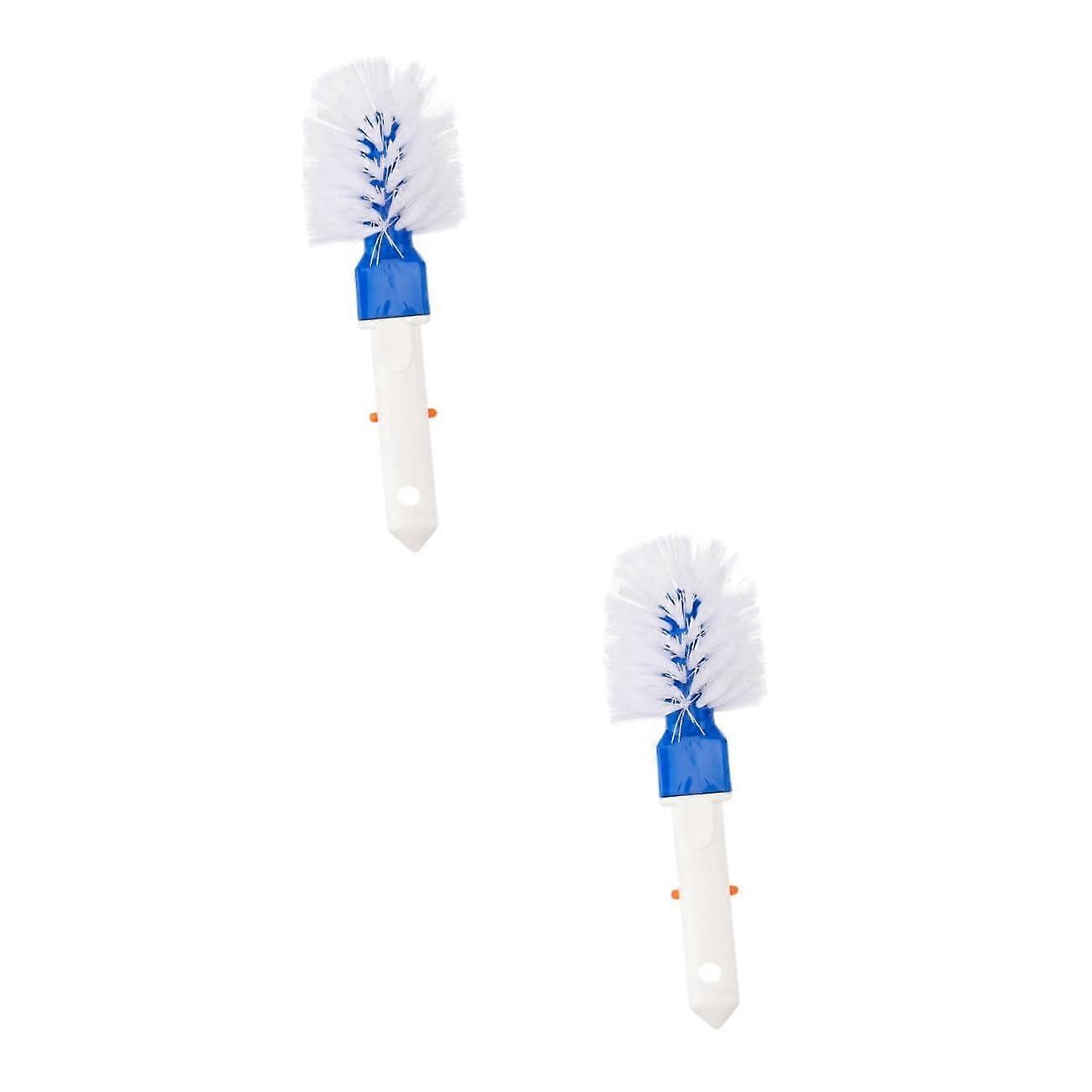2pcs Pool Cleaning Brush Set, Compact Corner Scrubbing Tool for Steps and Ladders