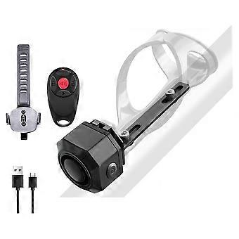 110dB Bike Alarm with L-Shaped Bracket,USB-C Recharge with Remote,IP65 Waterproof,229FT Wireless Range, Vibration Alarm