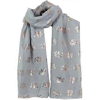 Metallic Rose Gold Beautiful Thai Elephant Print Women Scarf Shawl Scarves Wrap Beach Cover Gift szshsy02