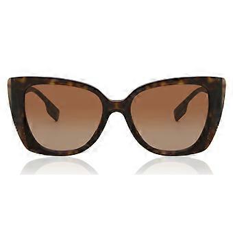 Burberry BE4393 MERYL 405313 Full Rim Pattern Dark Tortoise Women Cat Eye Sunglasses UV2 Original