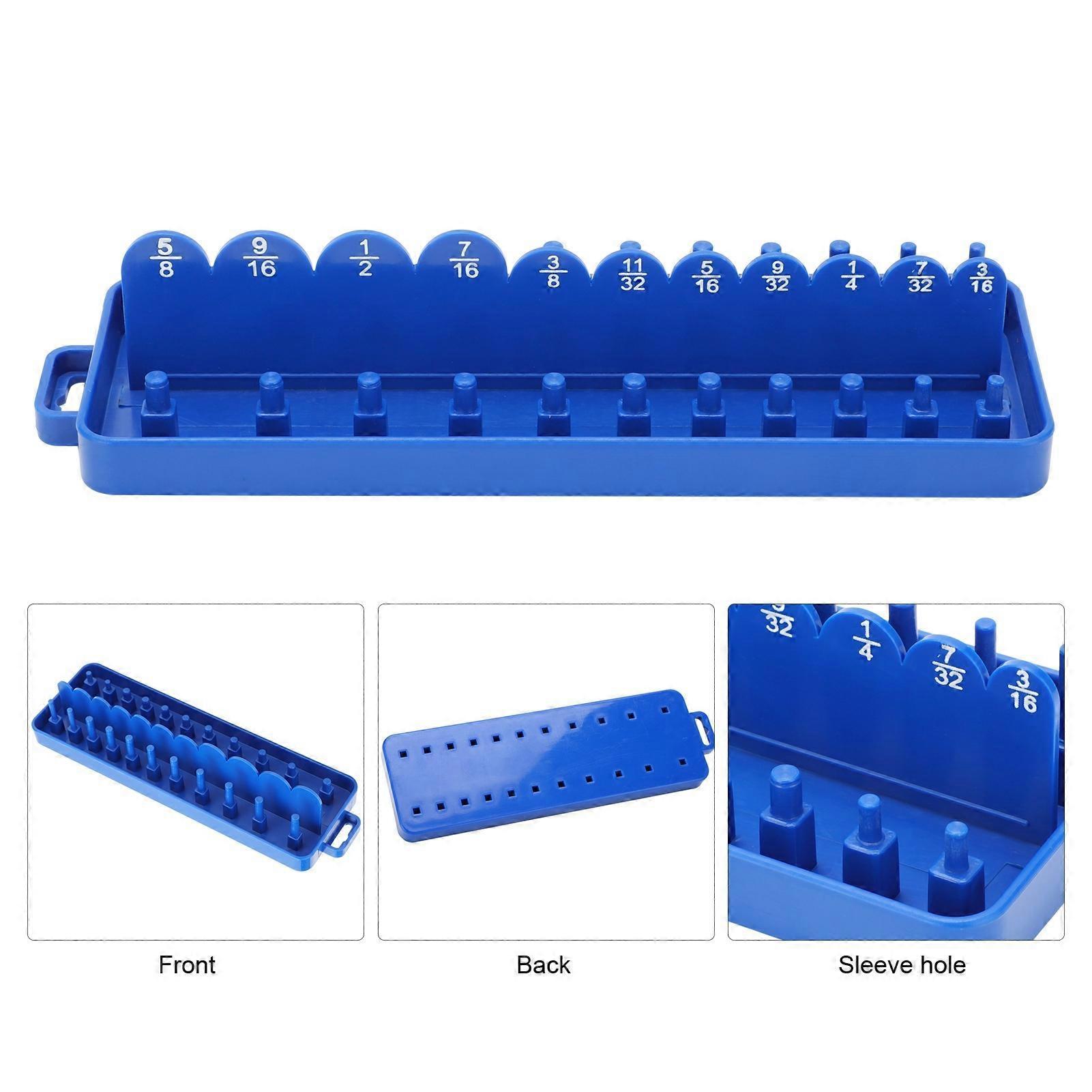 1/4in Socket Storage Polypropylene Case Insert Row Rail Hanger Placing Repairing Tool