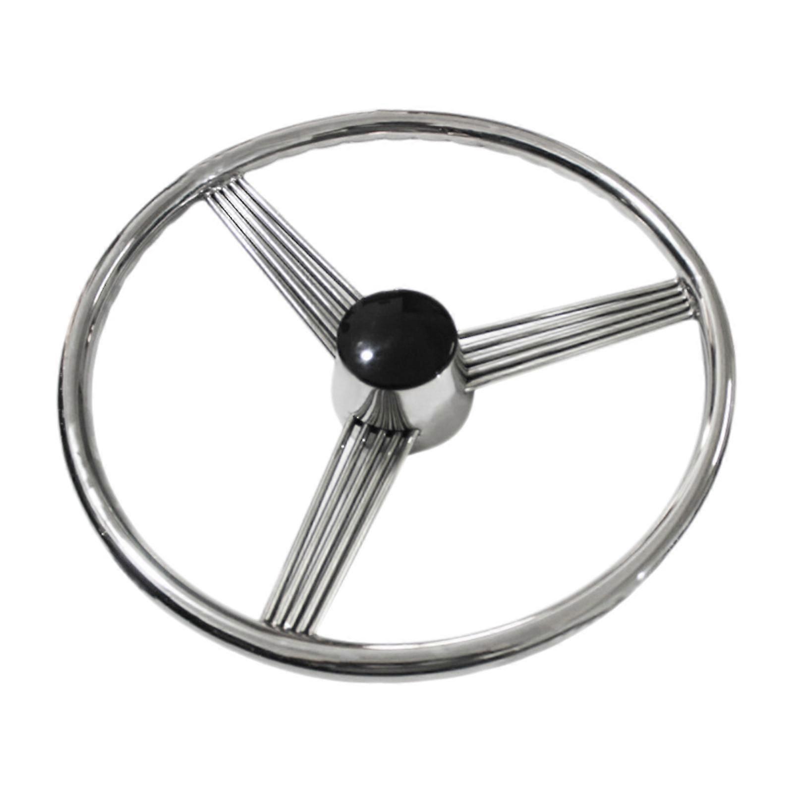 34.3cm Solid Stainless Steel Yacht Steering Wheel