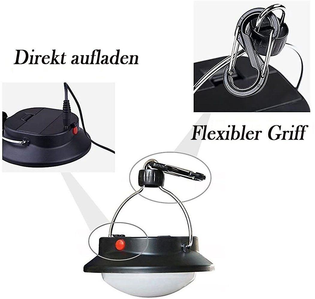 Camping Lantern - 60 LED Rechargeable Hanging Lamp with USB Cable and Battery