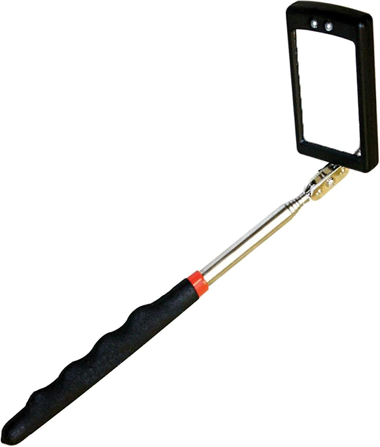 2 Led Light Extending Telescopic Inspection Work Mirror With Chrome Grip Handle And Shatter-resistant Glass Mirror Sits On A 360 Swivel, Extendable Fr