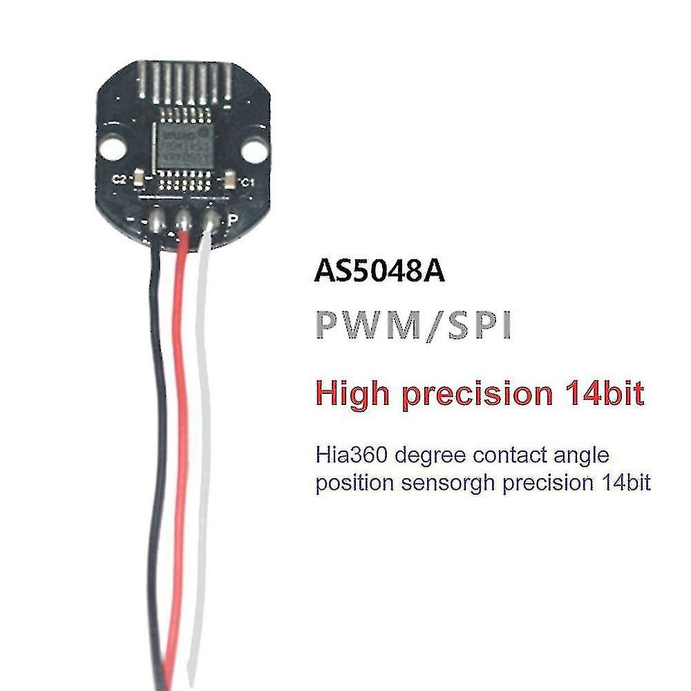 As5048 Encoder magnetico Set di interfaccia Pwm Spi Precisione 14 bit Senza portaspazzole Sensore rotativo As5048a per motore brushless