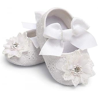 Veeki Baby Boys Girls Slippers Cozy Fleece Booties Soft Bottom Warm Cartoon Socks Newborn Crib Shoes------white11cm