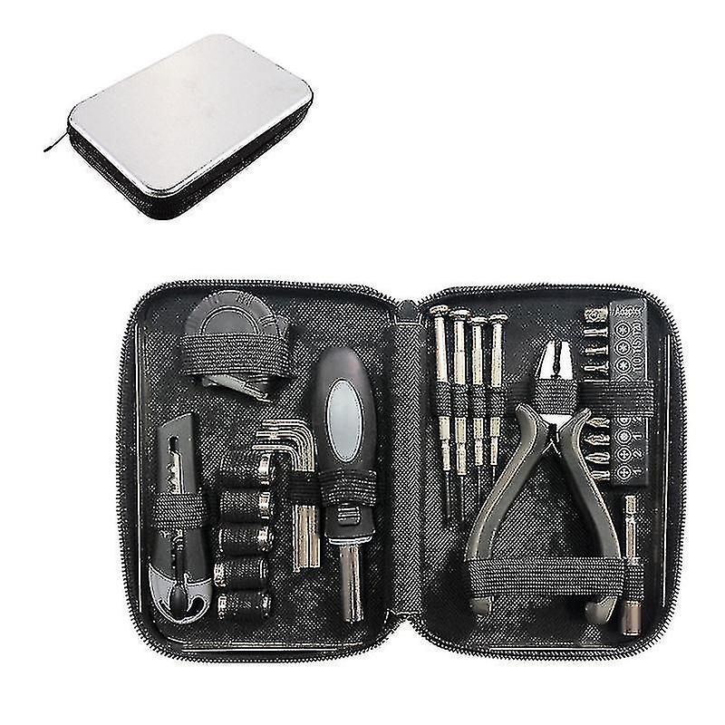 Tinplate Box Hardware Tool Set 27-piece Tool Tin Box