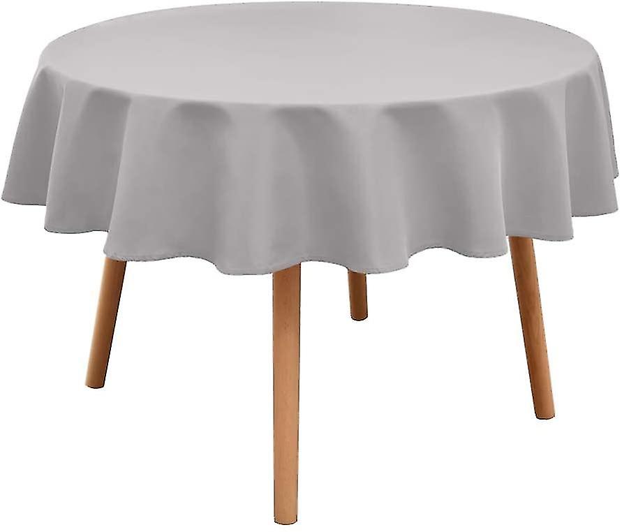 Round Tablecloth - Waterproof And Wrinkle Resistant Washable Table Cloths Polyester Fabric