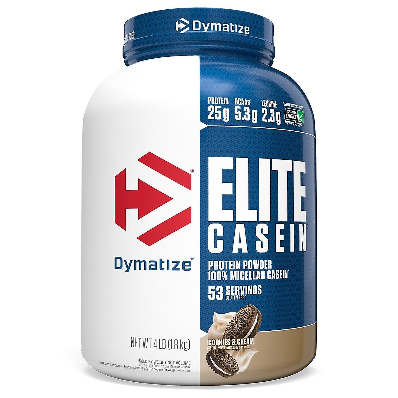 Dymatize, Elite Casein, Cookies & Cream, 4 lbs (1.8 kg)