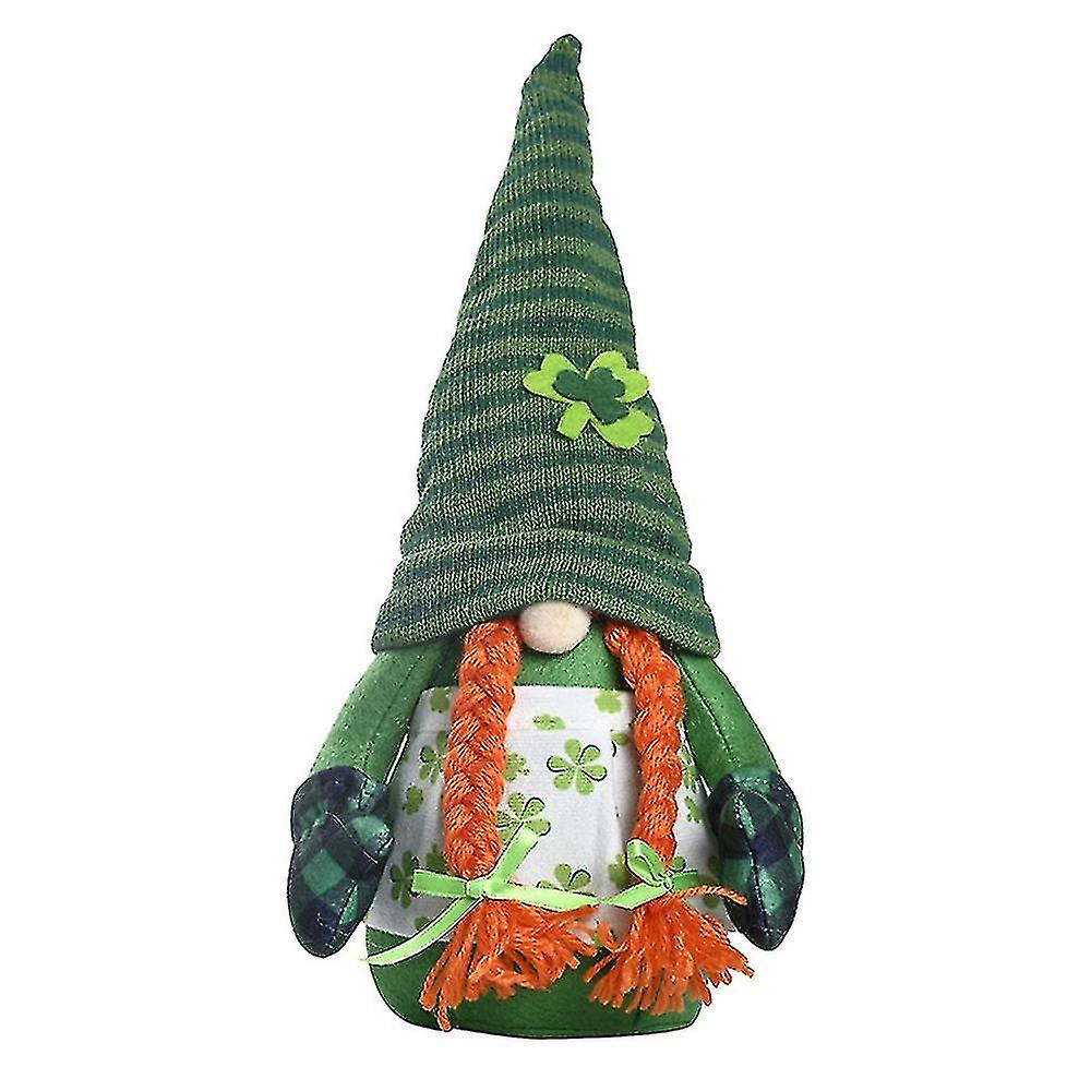 st. Patrick's Day Gnome Plush Elf Decorations-home Table Ornament, B