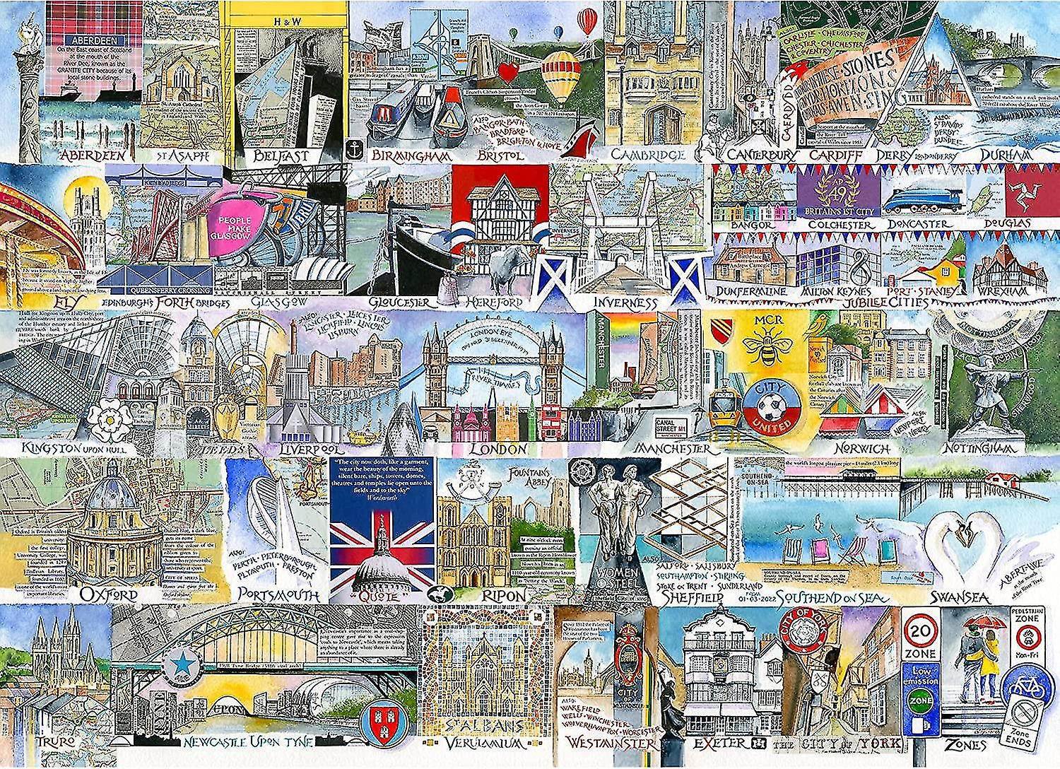 Gibsons Bright Lights & Big Cities Jigsaw Puzzle (1000 Pieces)
