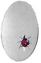 David Van Hagen Ruby Oval Sterling Silver Tie Tacs - Silver