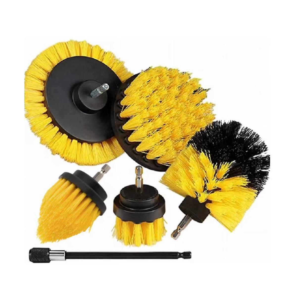 Attachment Set Power Scrubber Brush with 1Pcs Extend Long Attachment, Drill Scrub Brush for Cleani