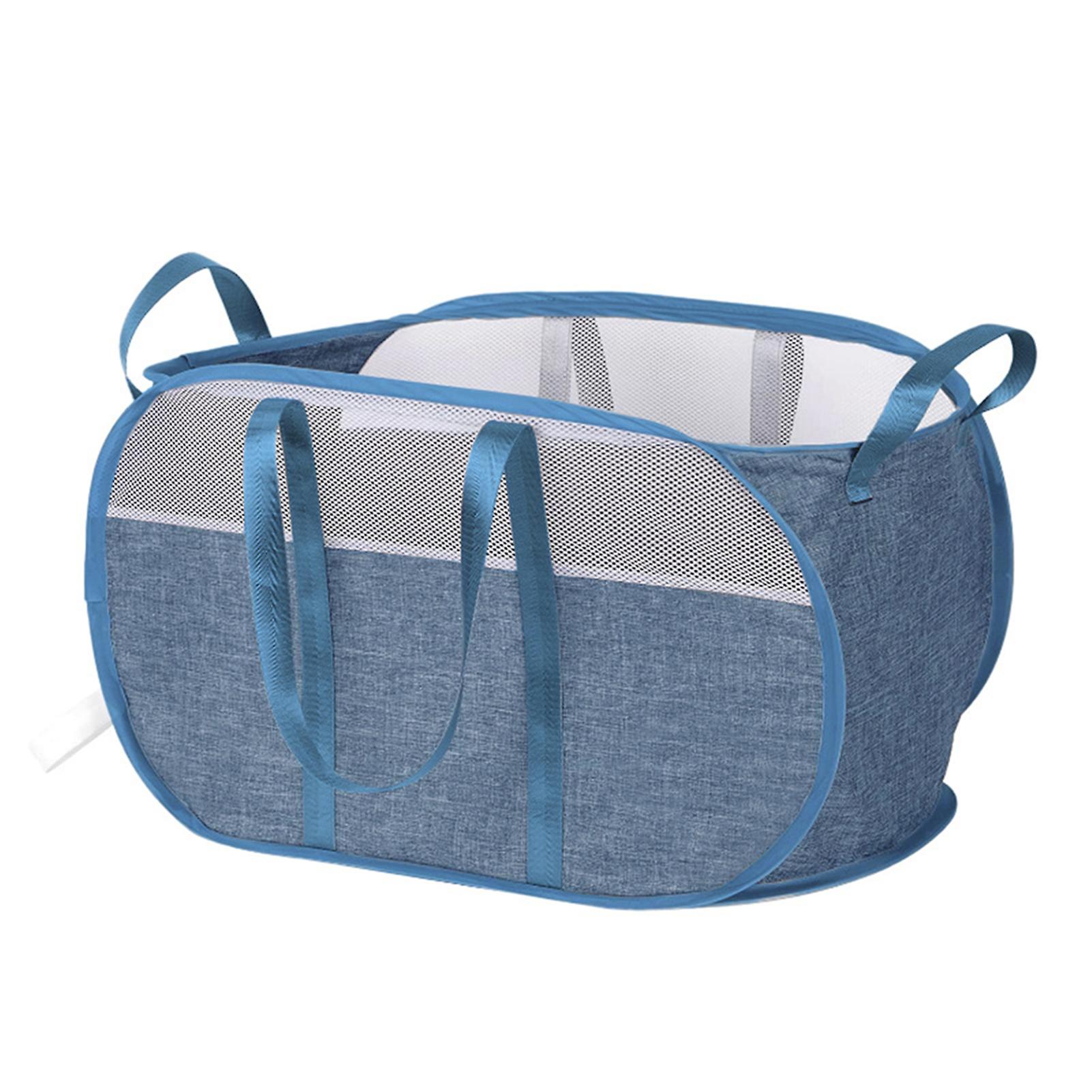 Panier à linge pliable Mesh Panier de rangement de vêtements sales avec poignée pour la maison