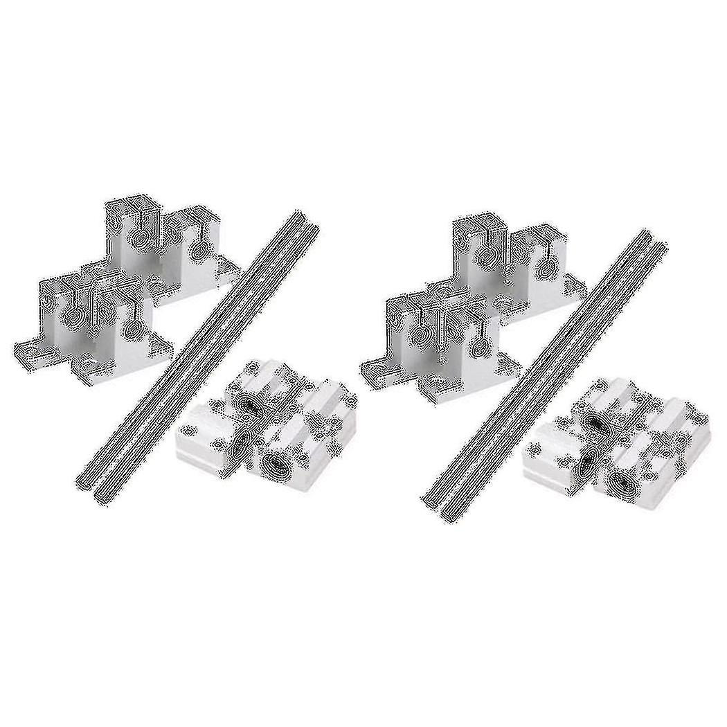 2x Horizontal 8mm Dia Linear Motion Ball Bearing Slide Bushing 200mm Linear Shaft Optical Axis With