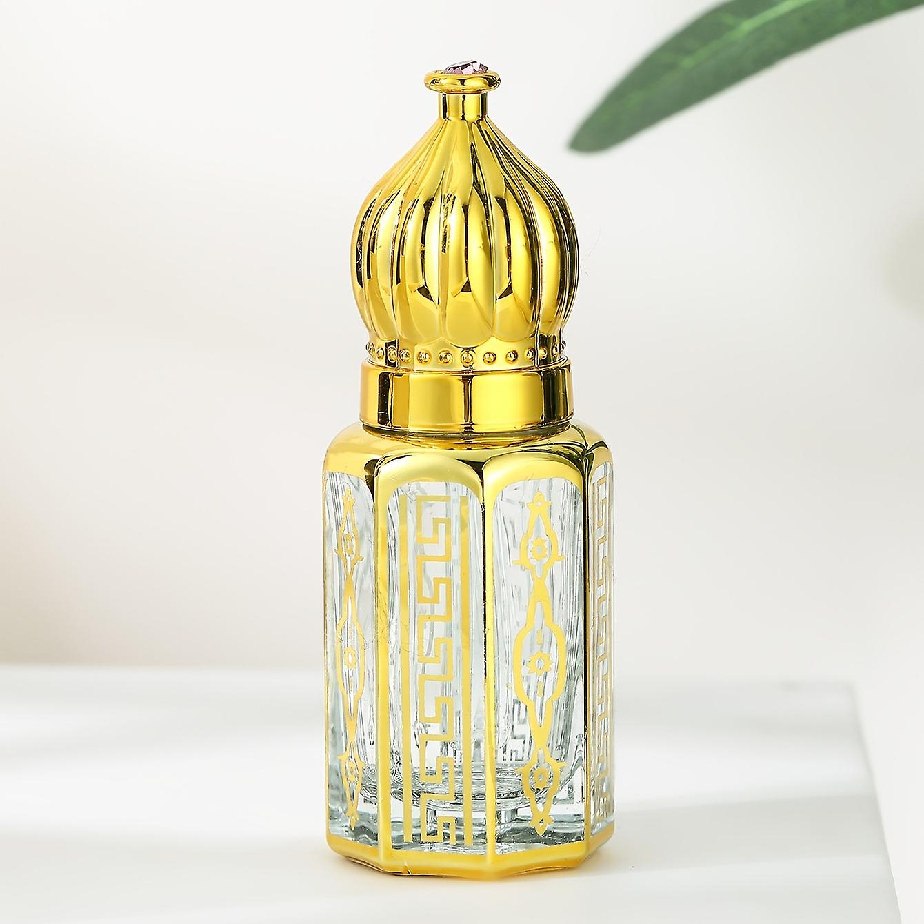 6ml Octagonal Perfume Bottle: Transparent Daub Empty Bottle For Essential Oils