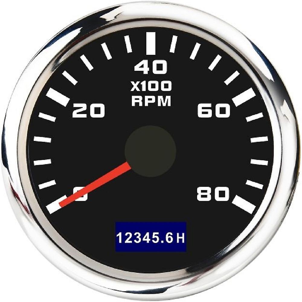 52mm Tachometer Sensor Hour Meter 3k-8k Rpm Waterproof Hourmeter Gauge Lcd Display With Red Backlight For Marine Car Boat Yacht