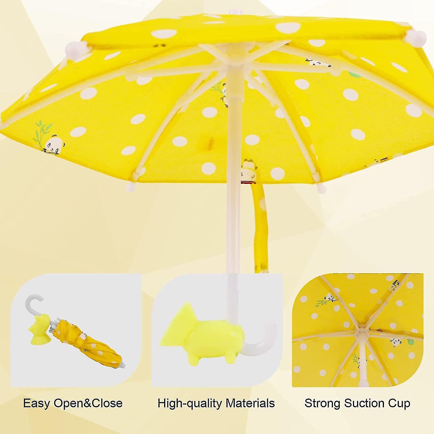 Phone Umbrella Suction Cup Stand, Universal Adjustable Piggy Phone Stand With Anti-refection Glare Sun Shield