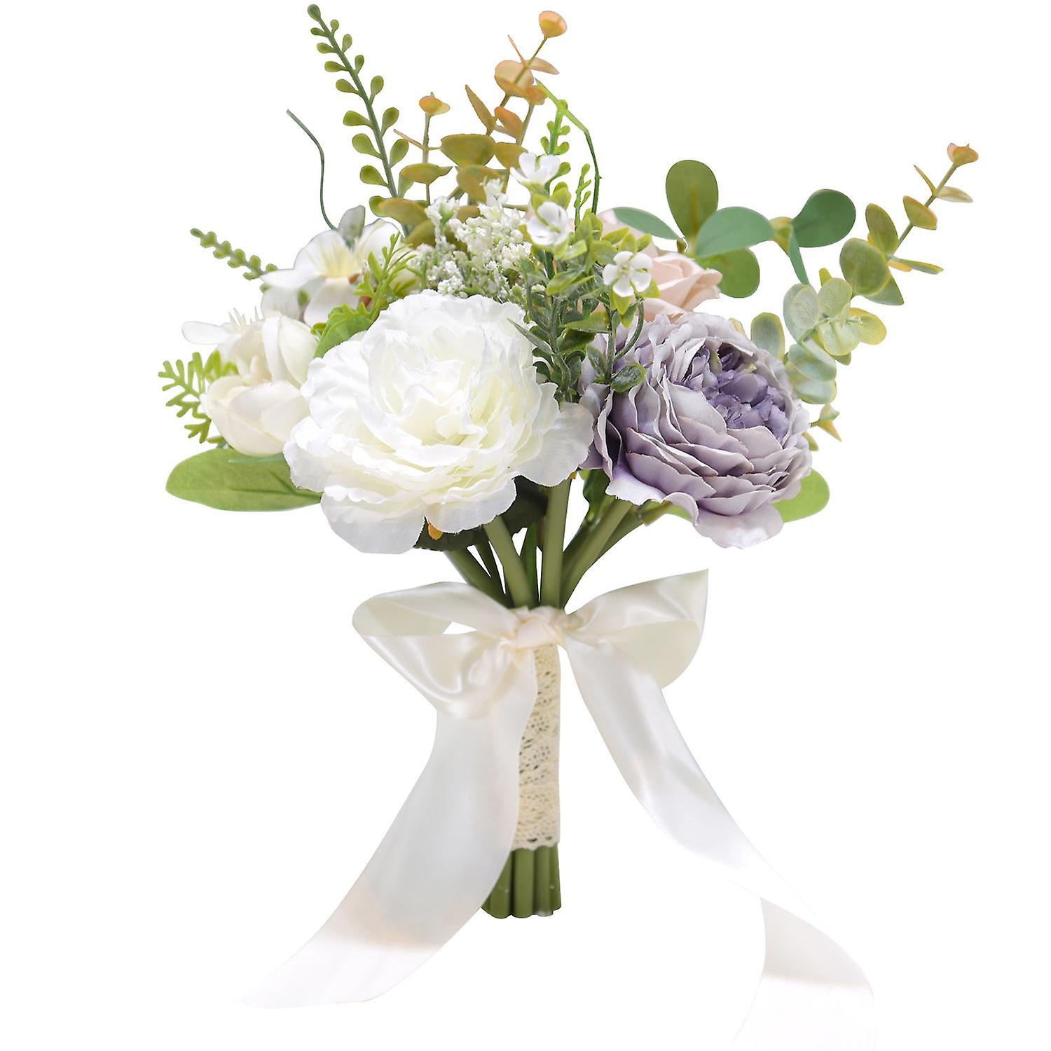 Artificial Flower Fresh-keepingal Korean Style Faux Silk Flower Bridesmaid Bouquet Photography Props