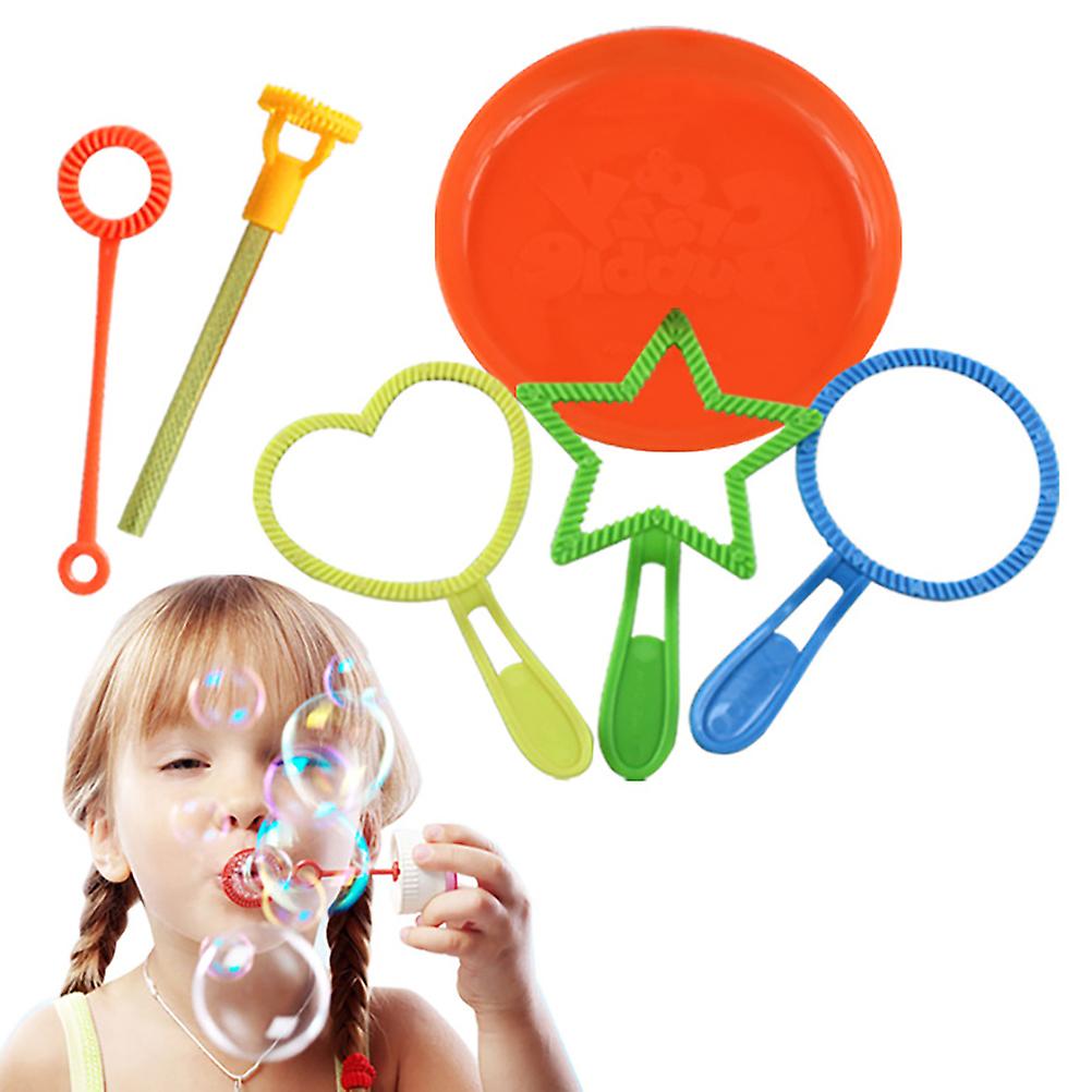 6 pcs/set Random Color Kids Bubble Wand Tool Bubble Maker Concentrate Stick Blower Outdoor Blowing Bubble Tool Fun Toys