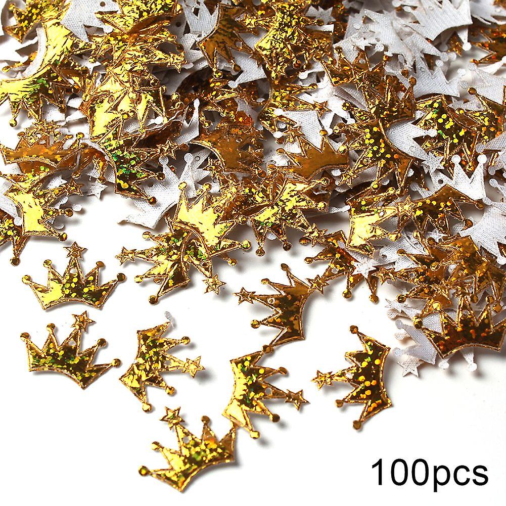 100Pcs Christmas Crown Shape Confetti New Year Wedding Party Table Scatter Decor