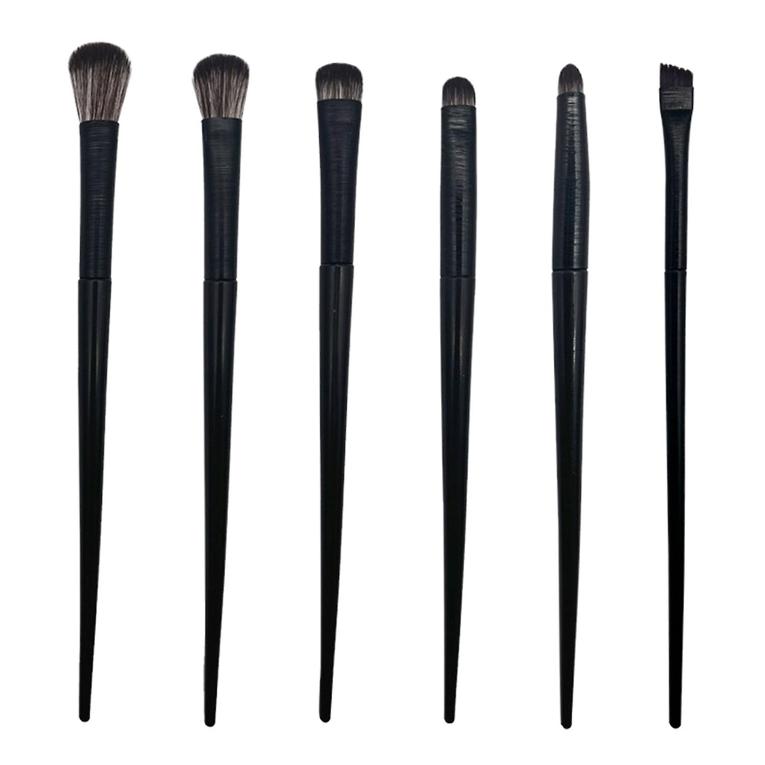 6Pcs/Set Makeup Brush Release Powder Evenly Soft Nylon Bristle Non-slip Handle Comfortable Grip Mult