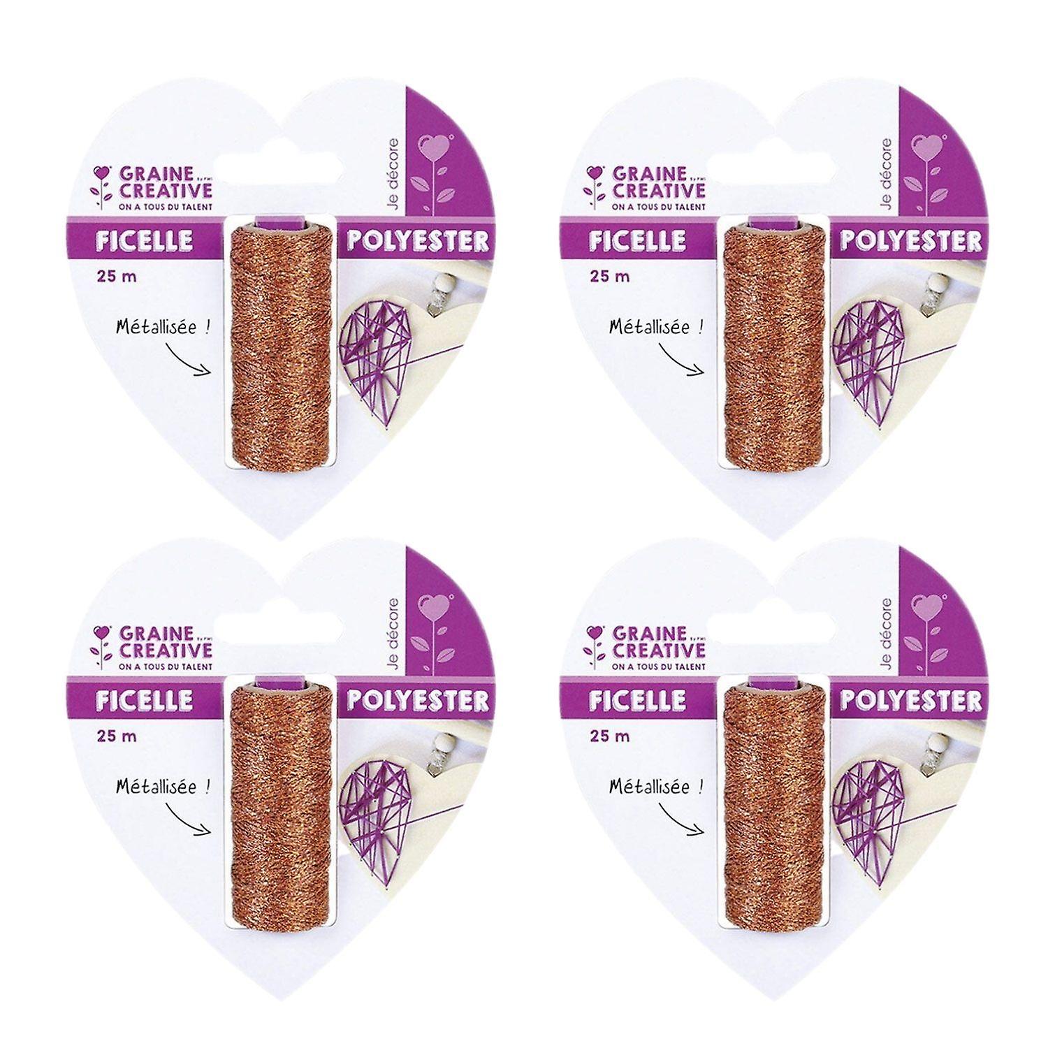 4 spools of metallic copper twine 25 m