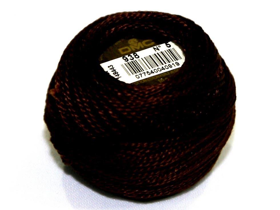 DMC Size 5 Cotton Perle Thread 45m 938 - per 10 gram ball