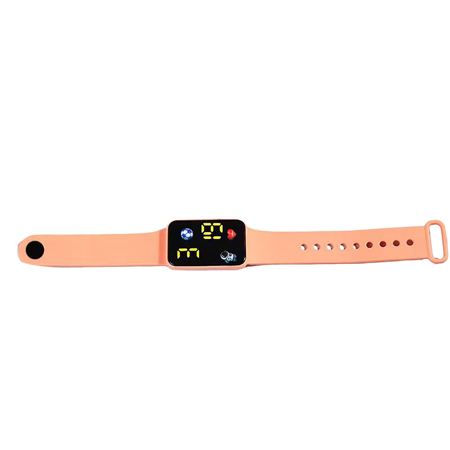 Electronic Watch Spaceman Touchscreen LED Display Soft Silicone Band Rectangle Large Digits Men Wome