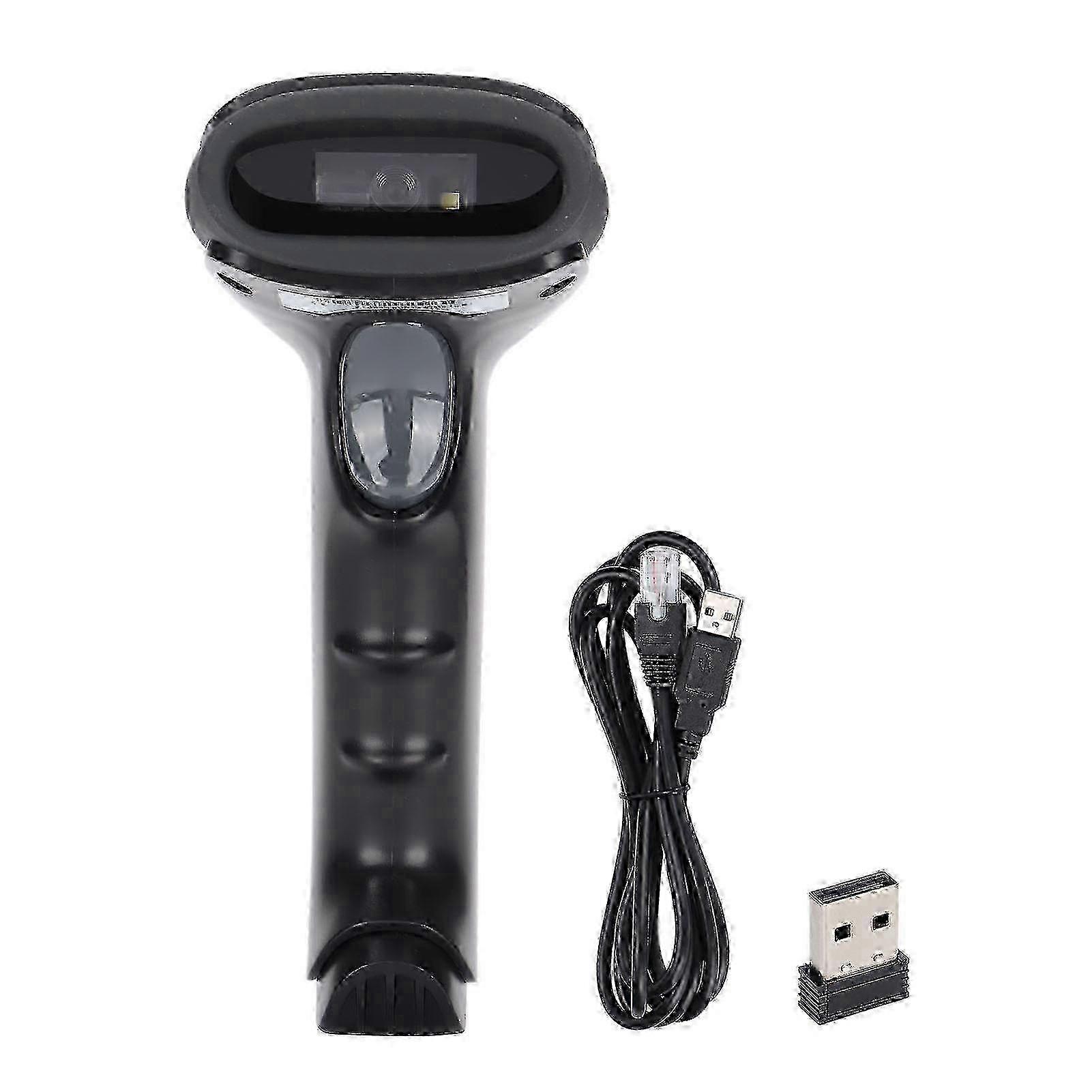 Wireless Barcode Scanner 2D 3 in 1 2.4GHz Impact Resistant Durable Sturdy QR Code Scanner for Shop Store Market