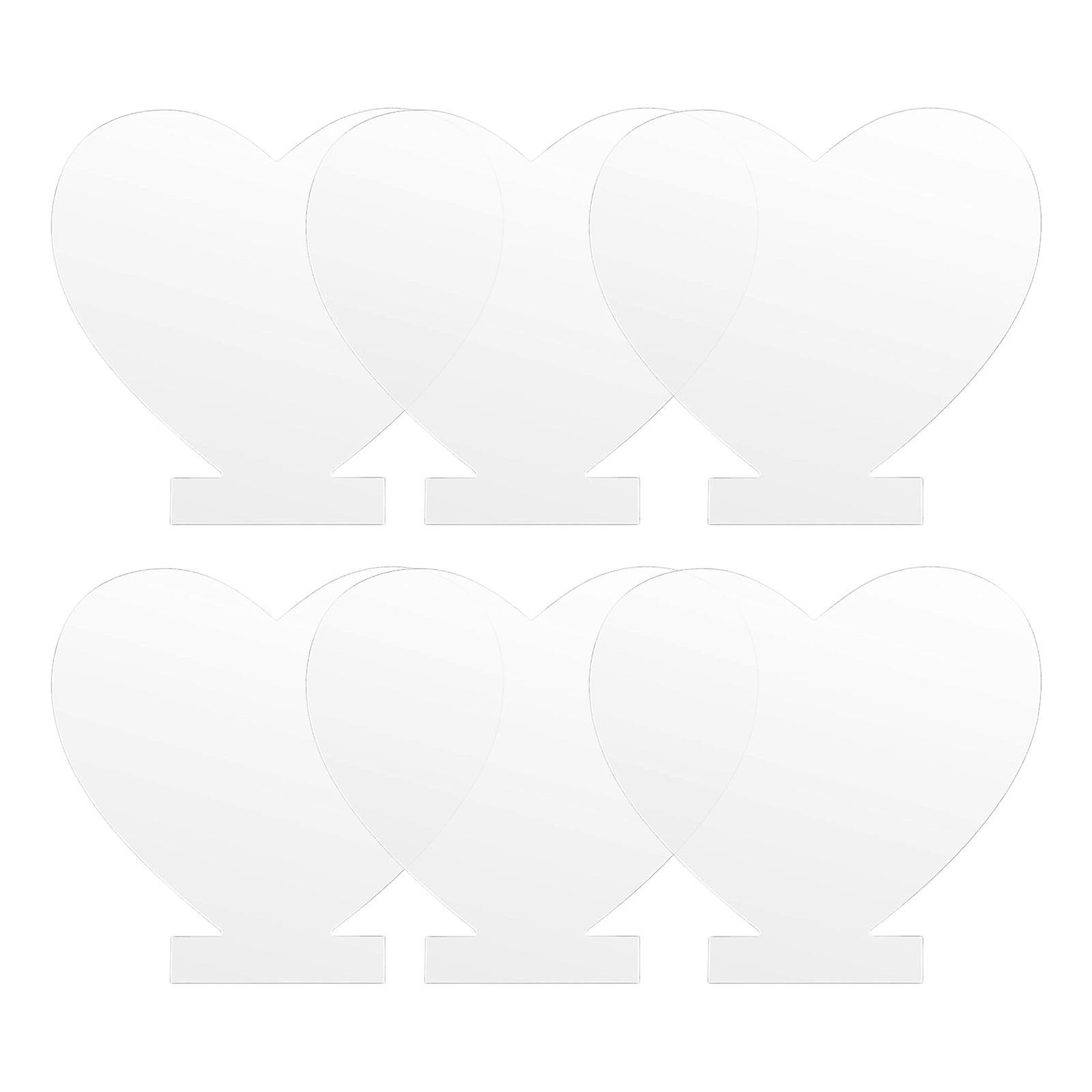 Clear Acrylic Sheet Plastic Board For Sign DIY Display Crafts Heart-shaped